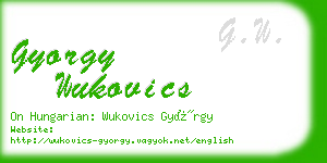 gyorgy wukovics business card